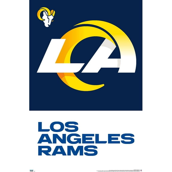 Trends International NFL Los Angeles Rams - Logo 20 Wall Poster 22.375" x 34" Premium Unframed Version