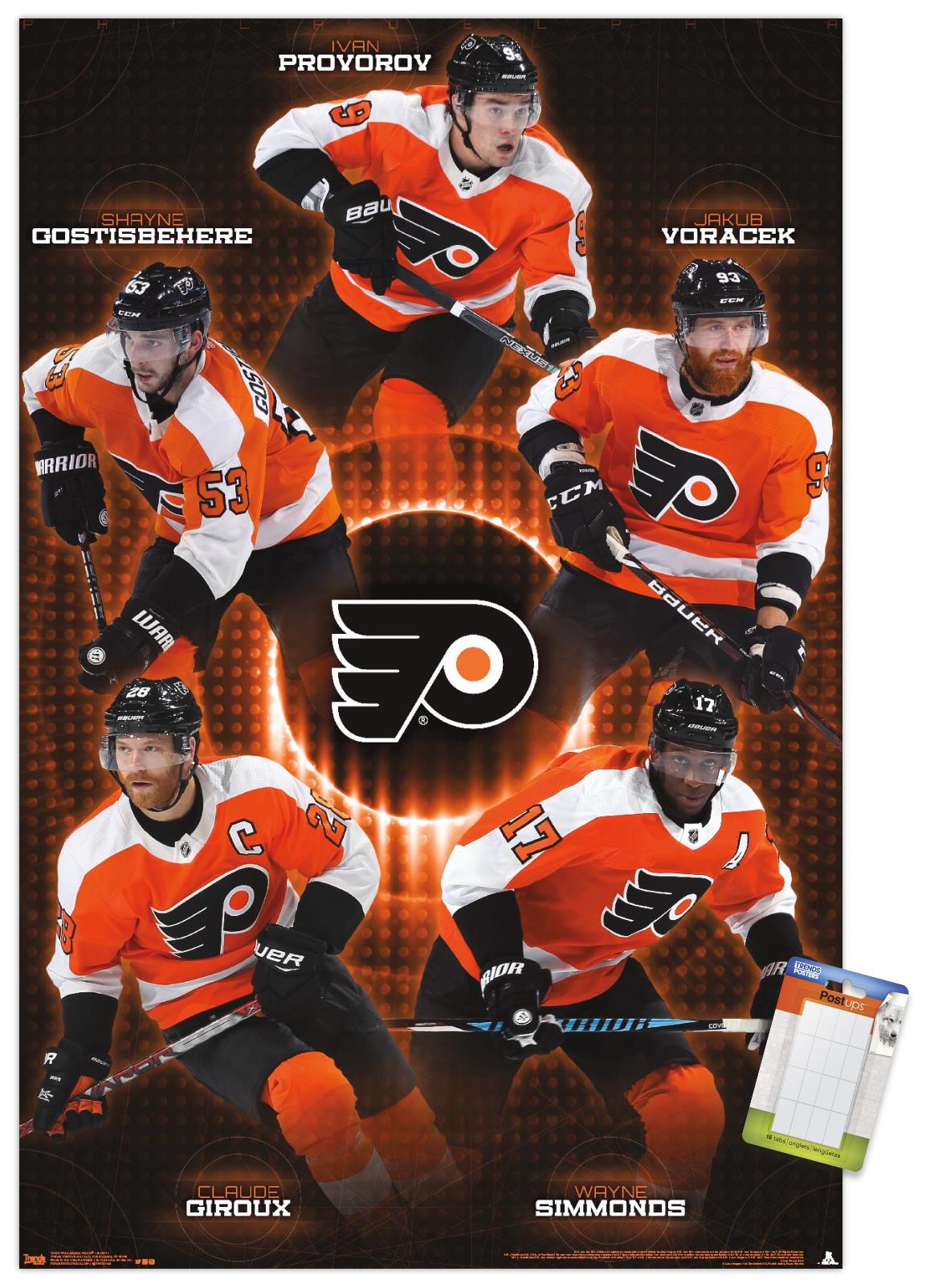 Trends International NHL Philadelphia Flyers - Team 17 Wall Poster 14.725" x 22.375" Premium Poster & Mount Bundle - image 1 of 5