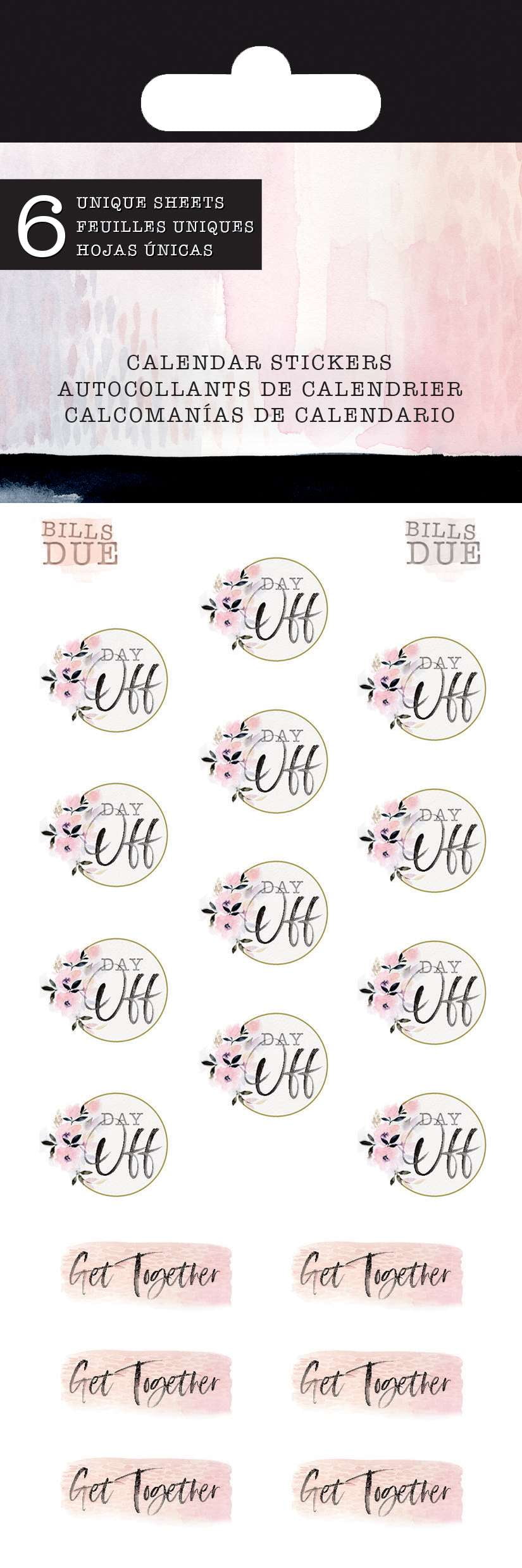 Trends International Pastel Purple Calendar Stickers