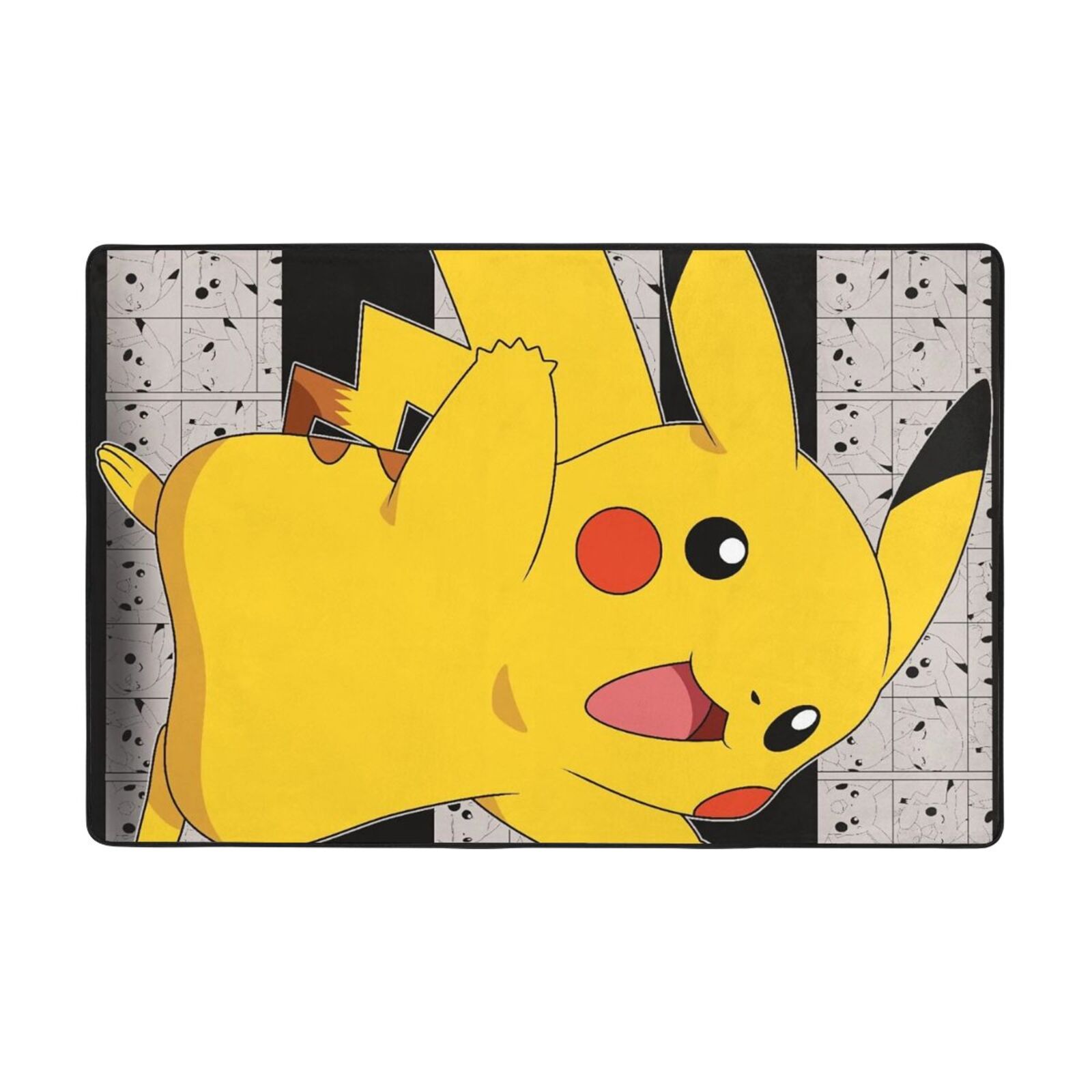 Pikachu Rectangle Rug Trends International Pokémon - Pikachu Open Arms Gamer Rug Room Non ...