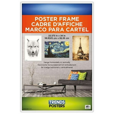 Trends International Poster Frame, White, for 22.375" x 34" Posters