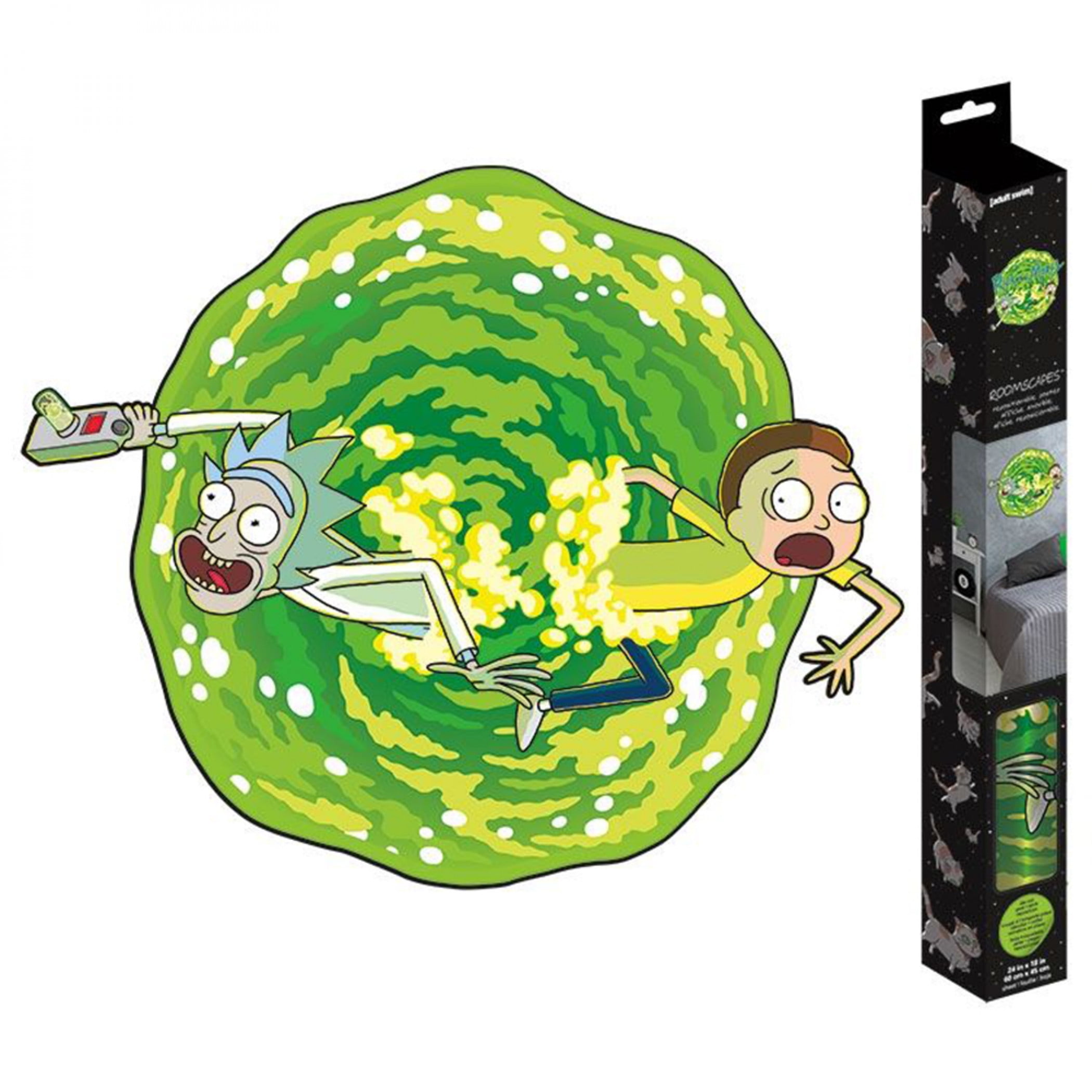 Rick and Morty Green Portal Cartoon Wall Decal