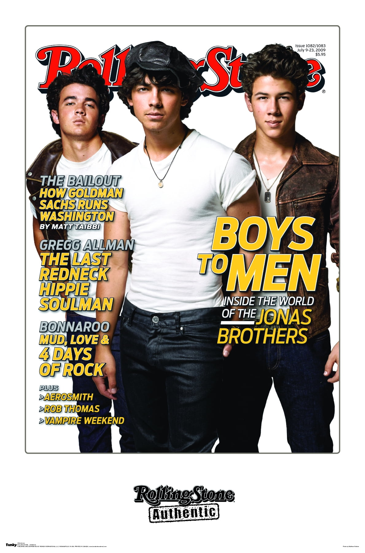 Trends Rolling Stone Jonas Brothers Wall Poster - Walmart.com