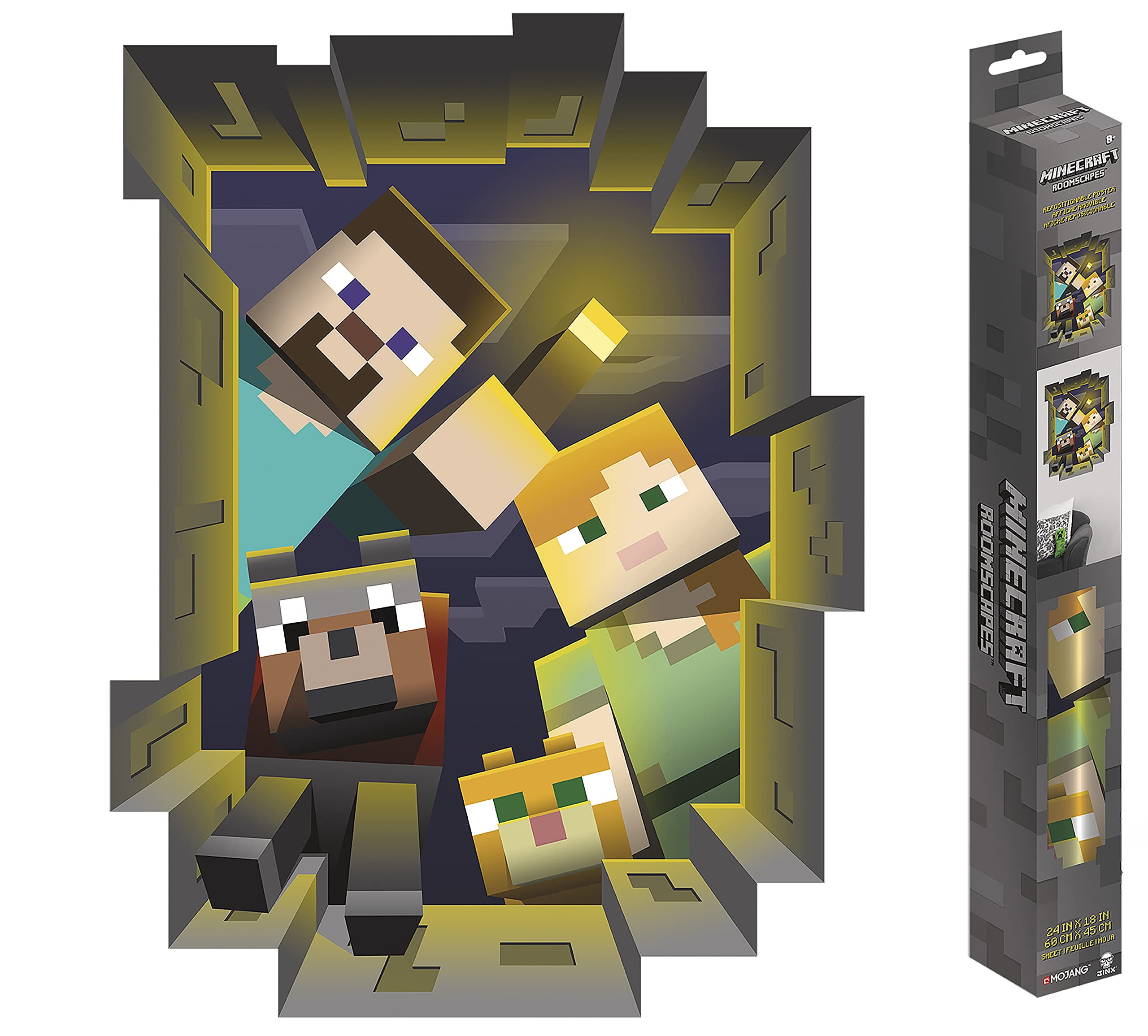 Minecraft Caved In 18'' x 24'' Vinyl Wall Decal