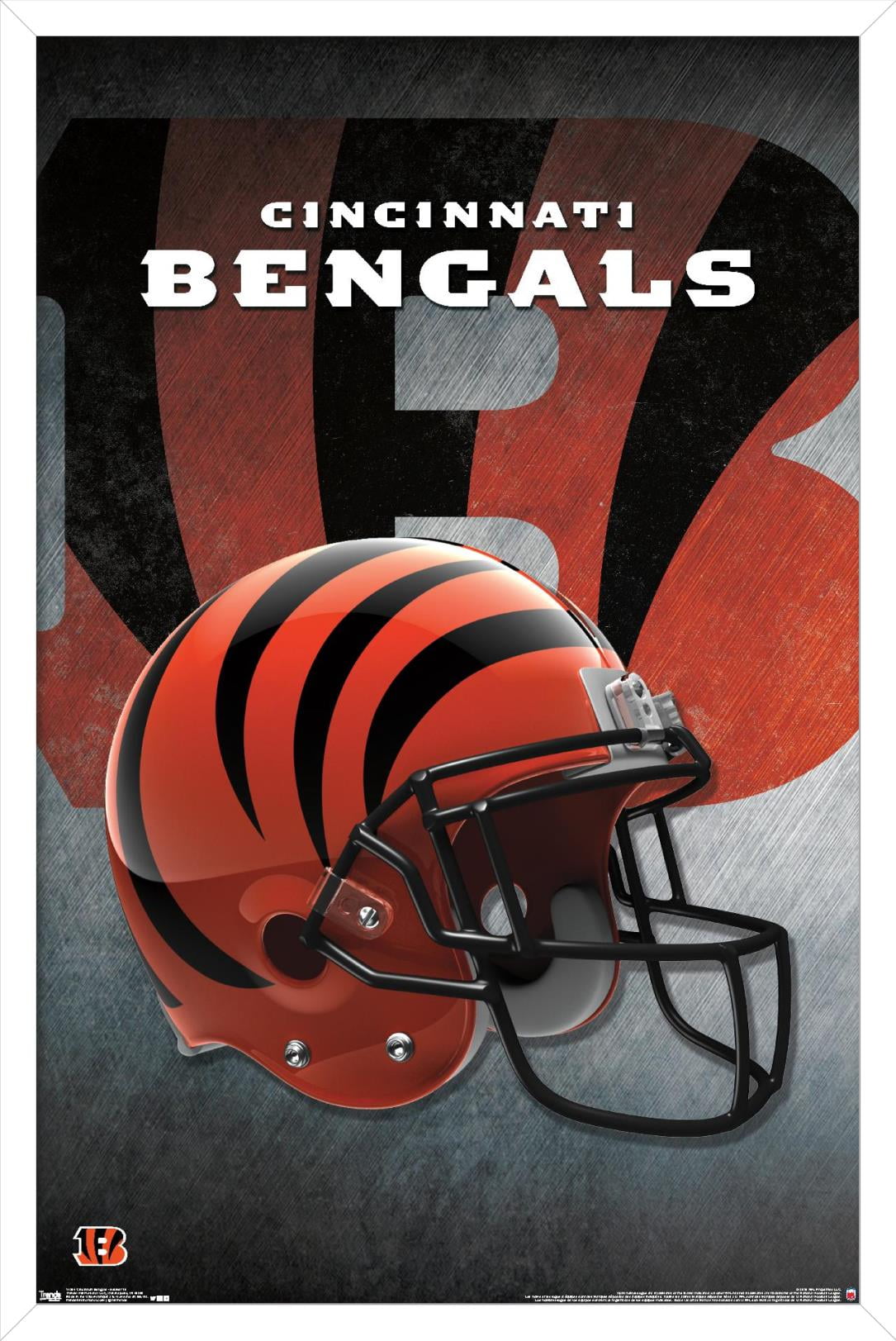 Retro Cincinnati Bengals Helmet Art - Row One Brand
