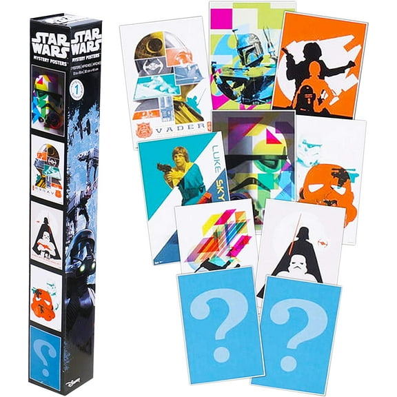 Trends International Star Wars Mystery Poster 12'' x 18'' Set of 2 Posters, Random Mystery Star wars Posters. Series 1