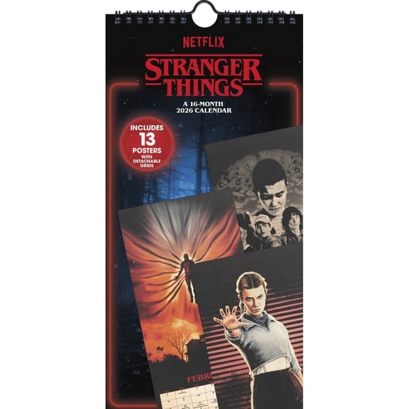 Trends International, Stranger Things 2026 Slim Wall Calendar