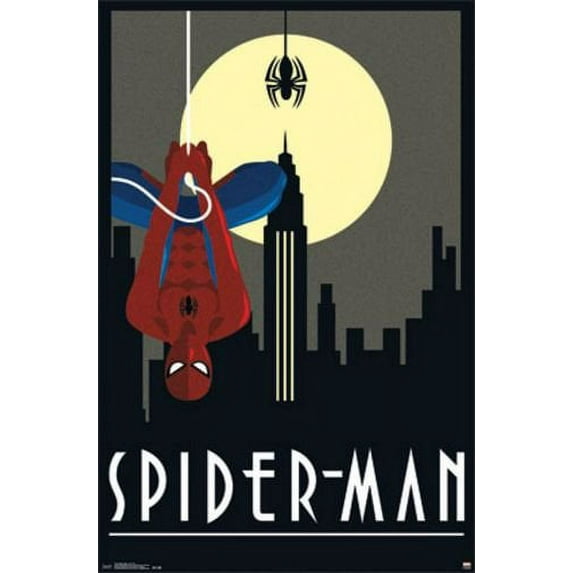 Trends Intl. Spider Man Art Deco Poster, 24-Inch by 36-Inch