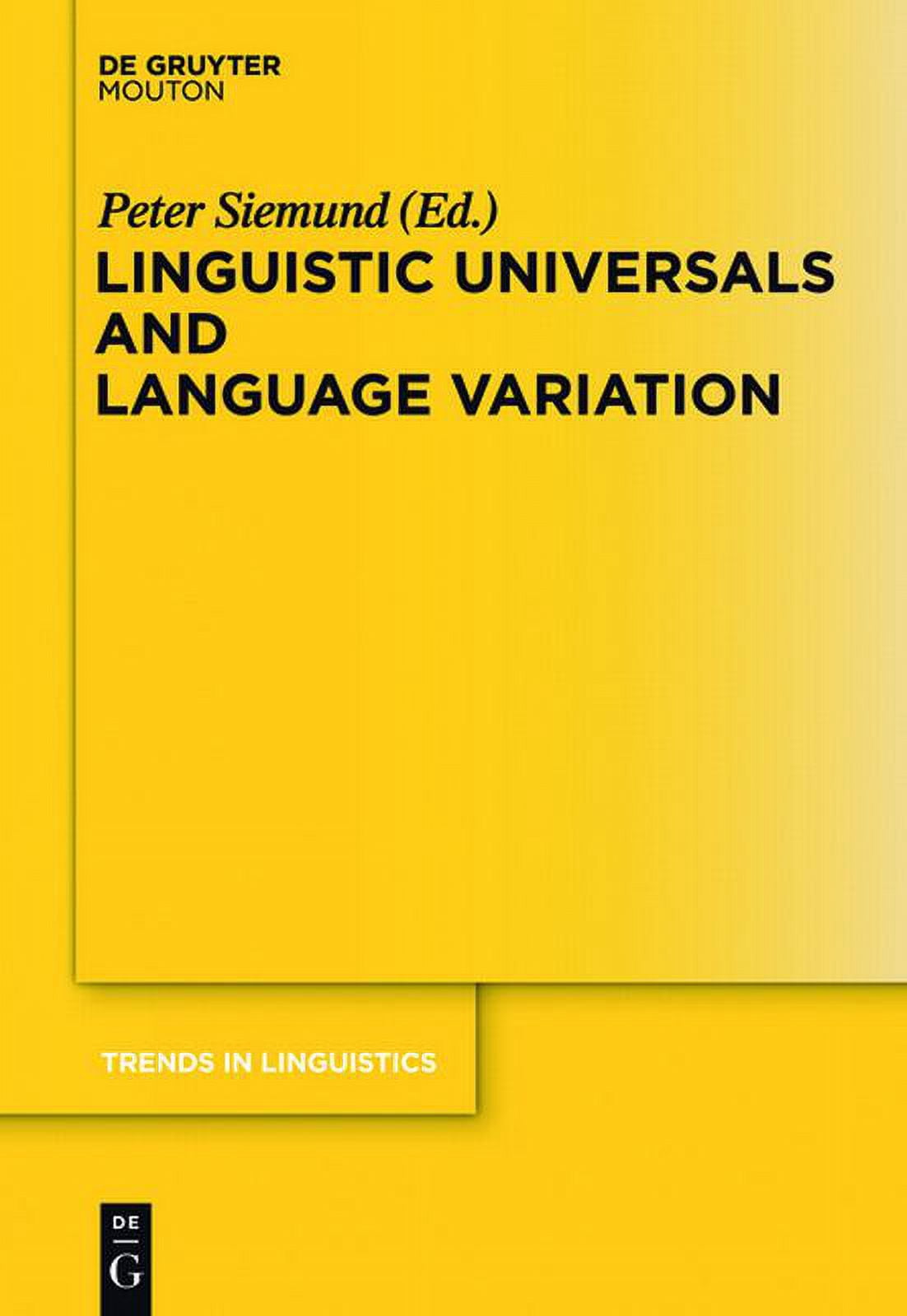 Trends in Linguistics. Studies and Monog Linguistic Universals and ...