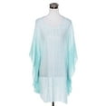 thumbnail image 1 of TrendsBlue Chiffon Geometric Sheer Kimono Wrap Blouse Poncho Beach Cover Up, 1 of 4