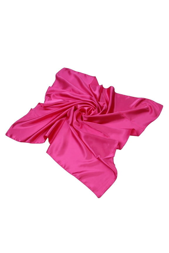Elegant Large Silk Feel Solid Color Satin Square Scarf Wrap 36 Inch