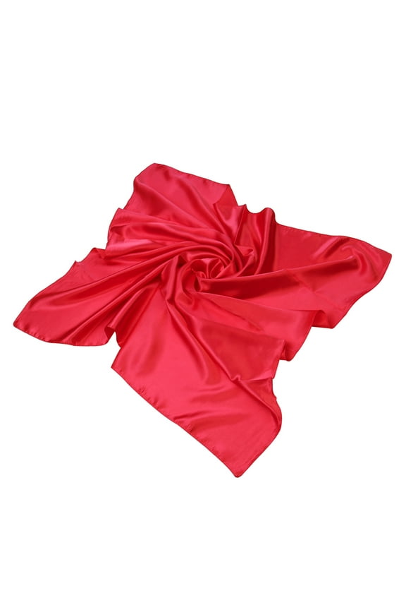 Elegant Large Silk Feel Solid Color Satin Square Scarf Wrap 36 Inch