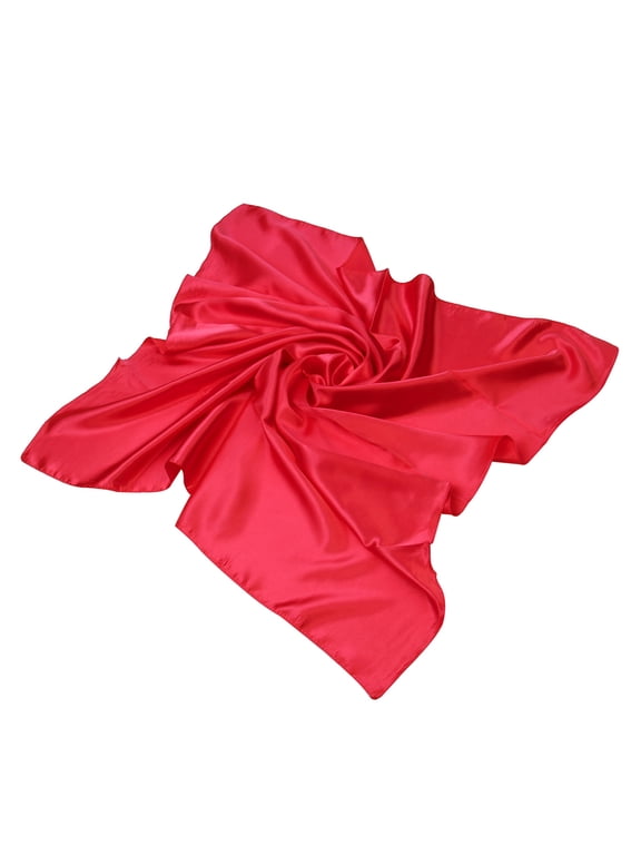 Elegant Large Silk Feel Solid Color Satin Square Scarf Wrap 36 Inch
