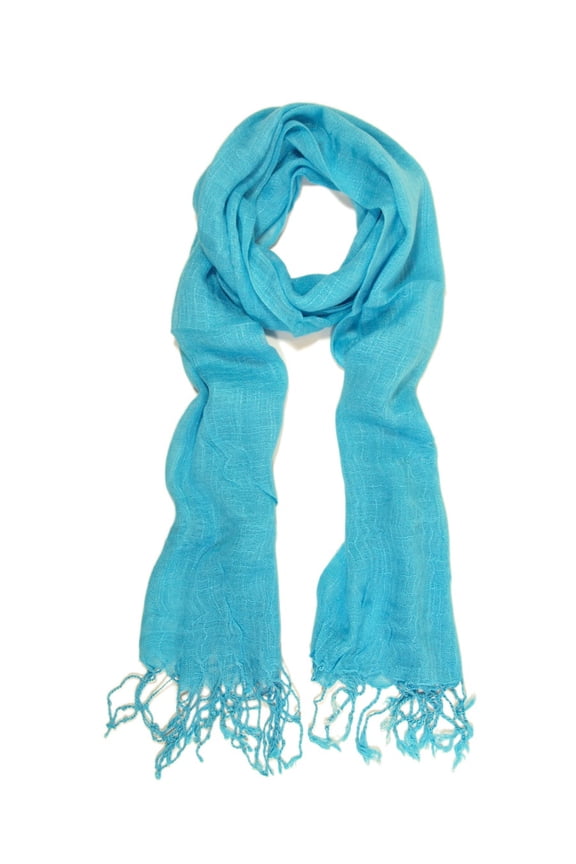 Elegant Solid Color Viscose Fringe Scarf