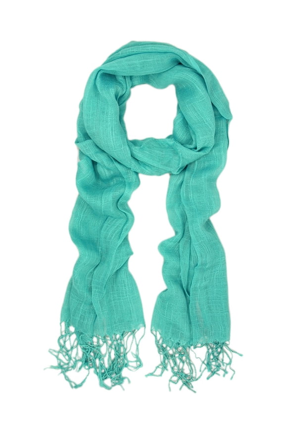 Elegant Solid Color Viscose Fringe Scarf