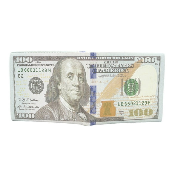 TrendsBlue Premium Currency Money Print PU Leather Bifold Wallet