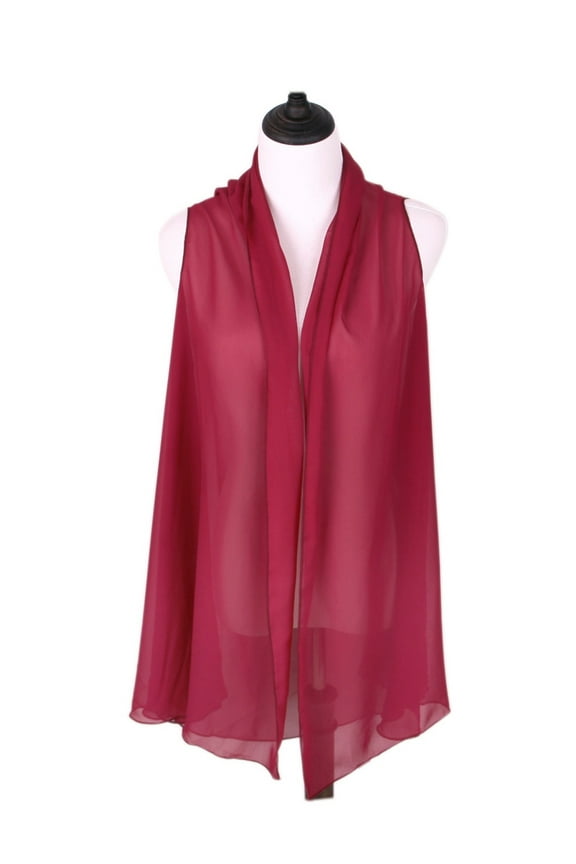 Solid Color Chiffon Kimono Scarf Wrap Vest Beach Cover Up