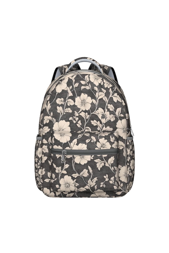 "Trendsetting Flowers Themed Backpack for Women - Sunflower Decorated Bookbag with Spacious Main Pocket & Multiple Organizers, Perfect for High School & College Students Who Love Nature"