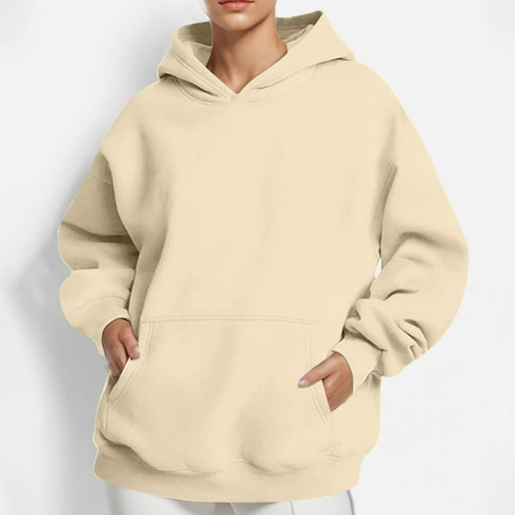 Trendsetting Women's Apparel Fashion Plus Size Womens Oversized Hoodies Casual Long Sleeve Fleece Sweatshirts Pullover Sweaters Teen Girls Preppy Tops Clothes