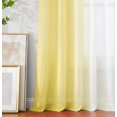 thumbnail image 1 of Trendupsoar Ombre Chiffon Sheer Yellow Window Curtain Panels 52"Wx65"Lx2 Crinkle Voile for Living Room,Rod Pocket, 1 of 5