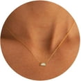 thumbnail image 1 of Trendy 14K Gold Plated CZ Chain Pendant - Dainty Birthstone Necklace for Women Jewelry Gift, 1 of 7