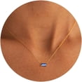 thumbnail image 1 of Trendy 14K Gold Plated CZ Chain Pendant - Dainty Birthstone Necklace for Women Jewelry Gift, 1 of 7