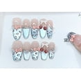 thumbnail image 1 of Trendy 2025 Press On Nails Collection - Delicate French Tip Designs with Metallic Accents, 1 of 4