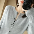 thumbnail image 1 of Trendy 2025 Women's Knit Cardigan - Lightweight Long Sleeve Round Neck Open Front Sweater ( Loose Fit, Elegant & Versatile), 1 of 22