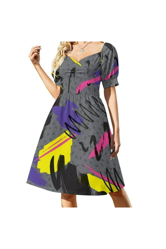 Trendy 80s Dress summer clothes Dress vintage dress for women dresses for prom