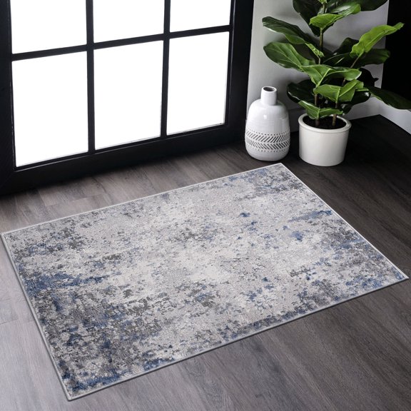 Trendy Abstract Design | Ideal for Dining Room and Entryway | Non - Shedding, Latex - Free Rug