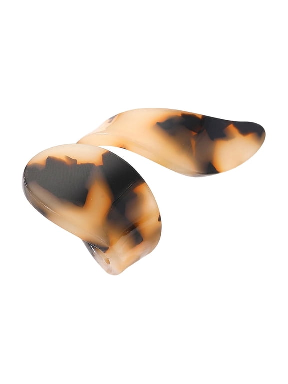 Trendy Adjustable Open Rings with Abstract Leopard Print Modern Handmade Finger Acrylic Accessory