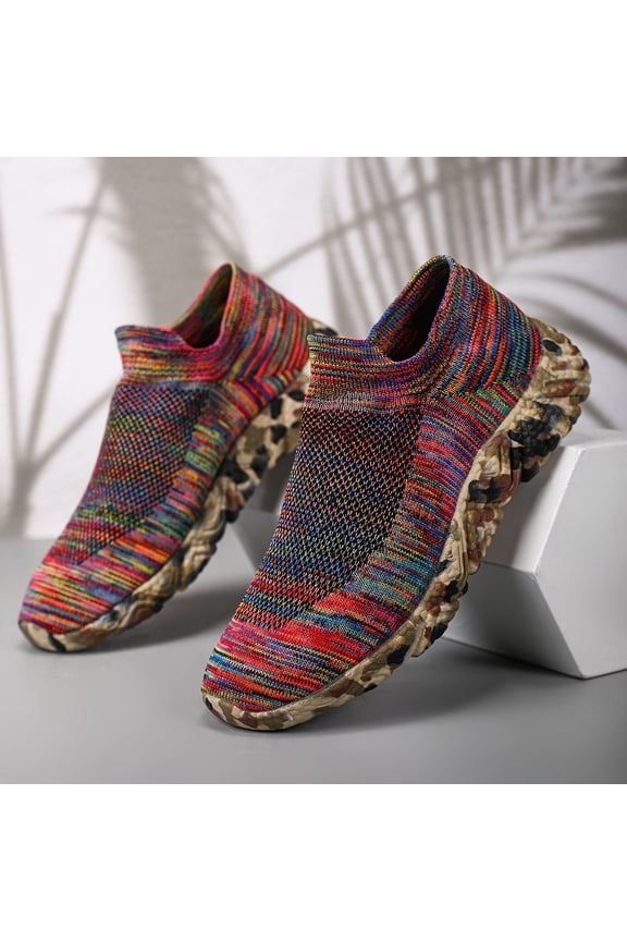 Trendy And Stylish Casual Sports Shoes, Rainbow Mixed Camouflage Shoes for Men Breathable And Lightweight Running Shoes,