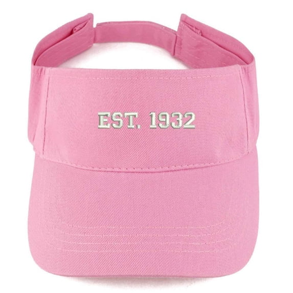 Trendy Apparel Shop EST 1932 Embroidered - 86th Birthday Gift Summer Adjustable Visor
