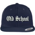 thumbnail image 1 of Trendy Apparel Shop Old School Old English Embroidered Flat Brim Classic Snapback Cap, 1 of 2