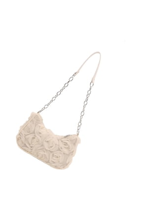 Trendy Armpit Shoulder Bag Rose Pattern PU1eatherLightweight Multipurpose Women Purse