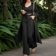 thumbnail image 1 of Trendy Autumn Women'S Mid-Length Shirt With Camisole And Straight Wide-Leg Pants 3-Piece Set For A Chic And Stylish Look. Perfect For Any Occasion., 1 of 5