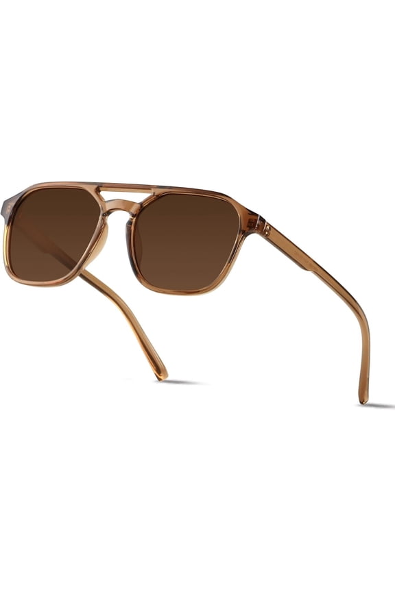 Trendy Aviator Polarized Sunglasses Men Women Square Stylish Frame Sun Glasses