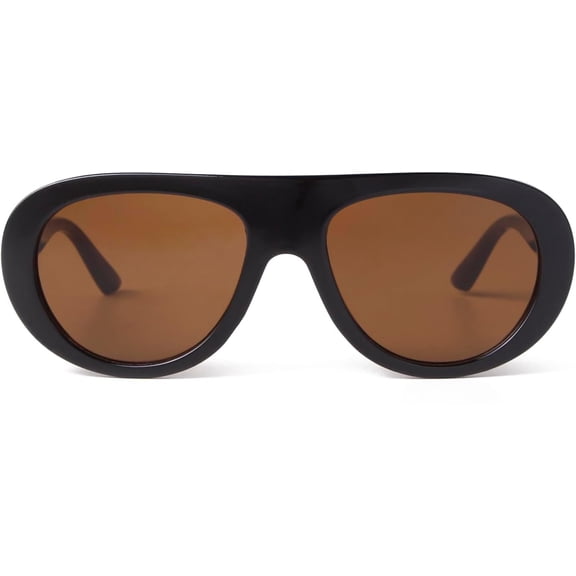 Trendy Aviator Sunglasses Retro Chic Fashion Thick Bold Rounded Style Sun Glasses Unisex