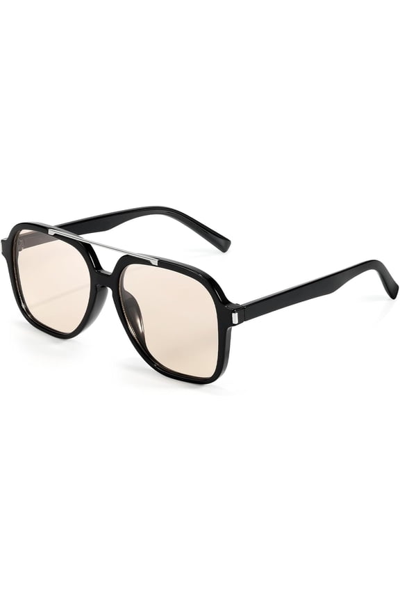 Trendy Aviator Sunglasses for Women Men UV400 Designer 70s Shades for Driving Traveling Trendy 2026 Sunglasses