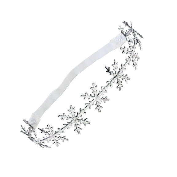 Trendy Baby Girl Headbands Stylish Headwear Snowflakes Headband for Christmas Elastic Headdress Photo Props for Infants