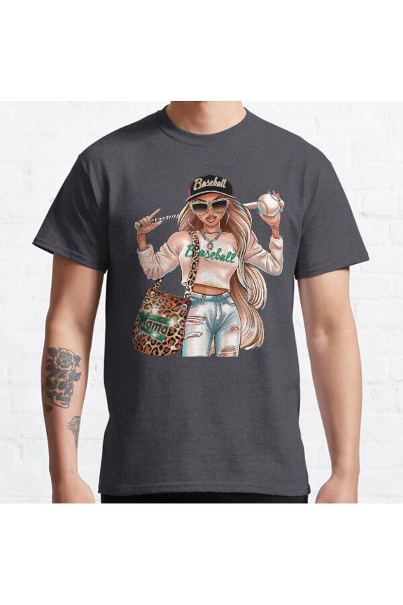 Trendy Baseball Mom Chic Classic T-shirt