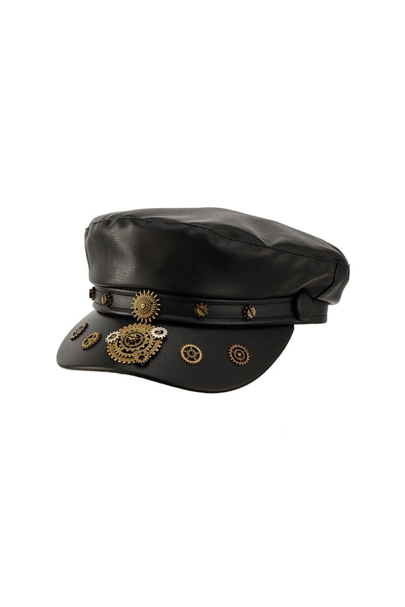 Trendy Berets Industrial Age Unisex Headwear Accessory for Women Men Cabbie Hat for Halloween Cosplay Party Outfit