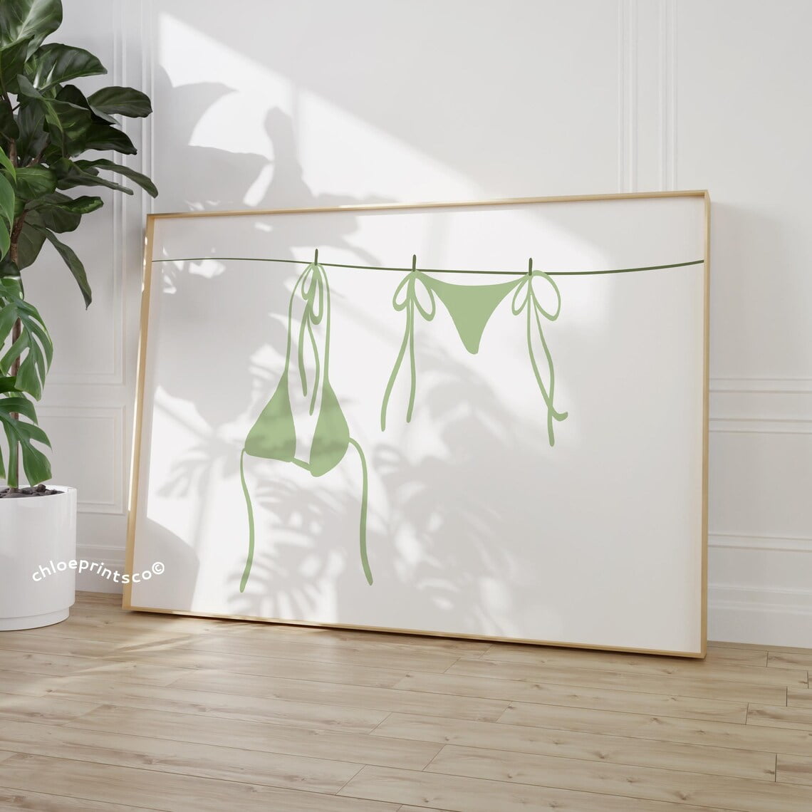Beachy Apartment Decor With Tropical Print photo