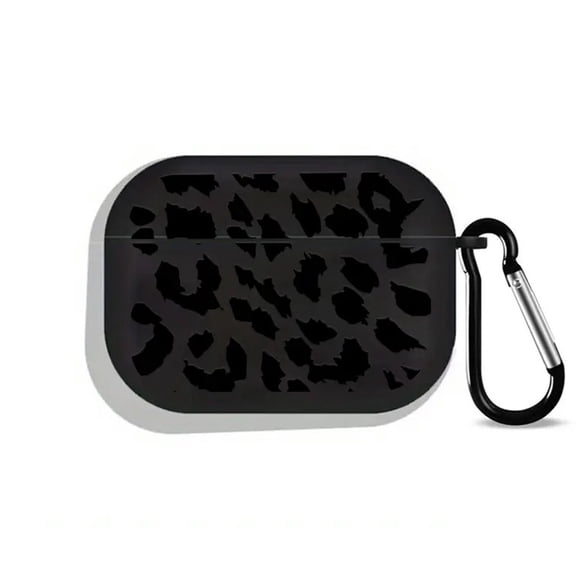 Trendy Black Leopard Protective Cover For 1/2/3/4 Generation Earbuds Durability TPU Case Easy Installation Design