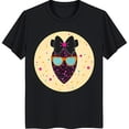 thumbnail image 1 of Trendy Black T-Shirt with Stylish Sunglasses Woman Graphic & Stars Design, 1 of 5