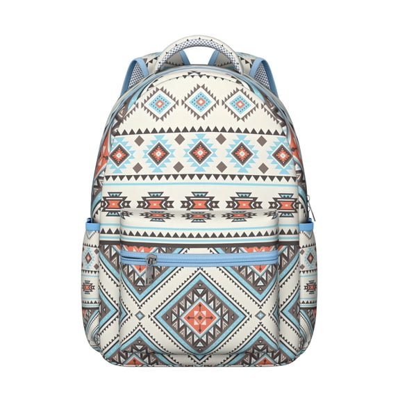 Trendy Boho Backpack for Women - Tribal Print, 17 Inch Laptop Sleeve, Roomy College Daypack, Perfect for Dorm to Library Commute