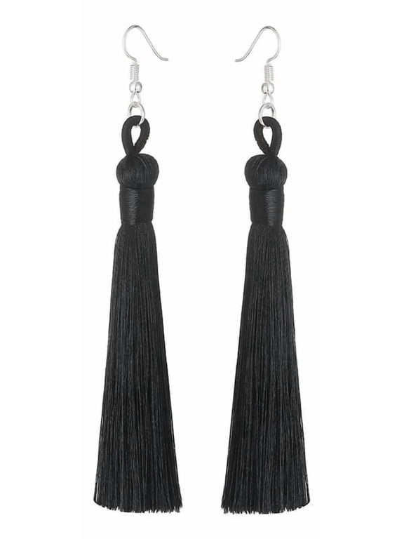 Trendy Boho Drop Tassel Women Earrings Long Fringe Dangle Earings