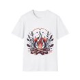 thumbnail image 1 of Trendy Boho T-Shirt with Bonfire Graphic - 4 Color Options Available, 1 of 8