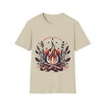 thumbnail image 1 of Trendy Boho T-Shirt with Bonfire Graphic - 4 Color Options Available, 1 of 8