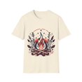 thumbnail image 1 of Trendy Boho T-Shirt with Bonfire Graphic - 4 Color Options Available, 1 of 8